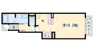 アミュ ロータス【102号室】の間取り