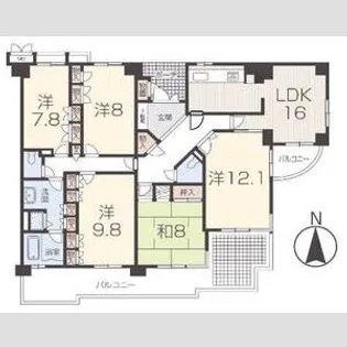 エンブレイス姫路下寺町【14階】の間取り