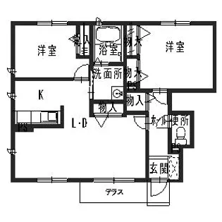 シャーメゾンアミトマーネ【102号室】の間取り