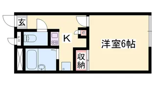レオパレスルコトゥ【105号室】の間取り