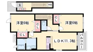 グレイスフル弐番館【2階】の間取り