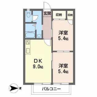 グリーンフレグランス【1階】の間取り