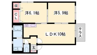 シャーメゾン桜【A101号室】の間取り