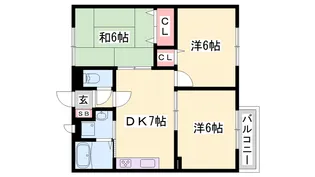 エスポワールドミールA【1階】の間取り