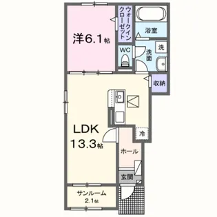 ステラ野里【1階】の間取り