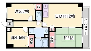 ハピネス北条【401号室】の間取り