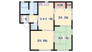 コスモポート【1階】の間取り