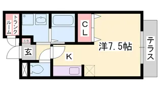 ヴェルロール西今宿【1階】の間取り