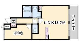 ネオクオーツ幸 弐番館【4階】の間取り