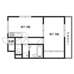 ハイライフ高砂【2階】の間取り