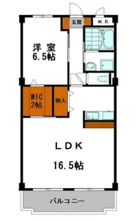 ジュネス英賀保【303号室】の間取り