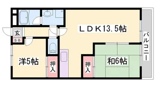 土山ヤングコーポ【303号室】の間取り