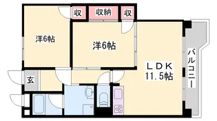 ロイヤルコーポ伊保【3階】の間取り