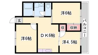 グリーンハイツ北平野【401号室】の間取り