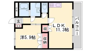 ウエストヒルズ【2階】の間取り
