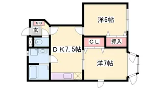ハイツクラール【102号室】の間取り