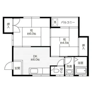 シンプルライフ田寺【201号室】の間取り