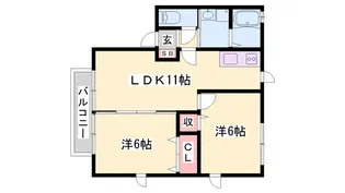プランヴェール【1階】の間取り