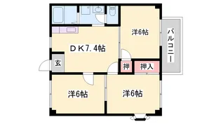 アメニティーハイム【203号室】の間取り