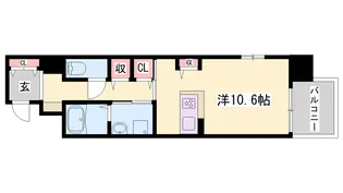 クレール姫路Ⅱ【102号室】の間取り