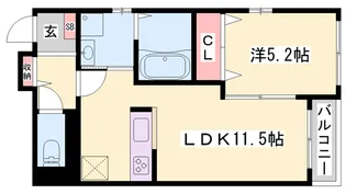 ファミール伊伝居【1階】の間取り