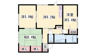 メゾンアルネ【2階】の間取り