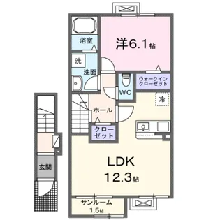メゾン12朝来【2階】の間取り