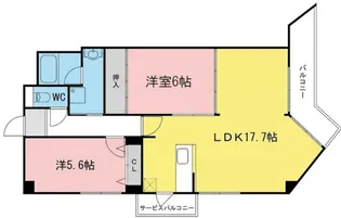 コーポ青山Ⅲ【10階】の間取り
