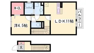 セジュール プランドール A棟【2階】の間取り