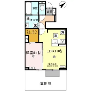 D-ROOM上滝野【1階】の間取り