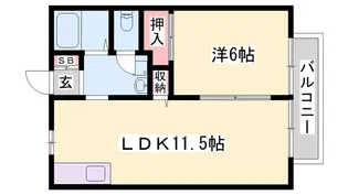 サンライフ森の西【1階】の間取り