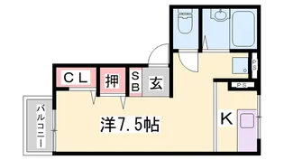 コーポ有明【201号室】の間取り
