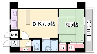 D-スクウェア加古川【3階】の間取り