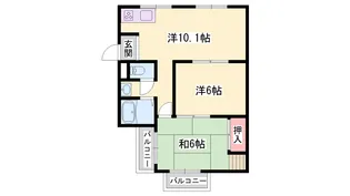 三景コーポ【1階】の間取り