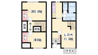 メゾンレリア【1階】の間取り
