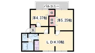 第二グリーンハイツ【2階】の間取り