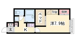 レオパレスドーファン【101号室】の間取り
