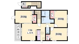 オアシス上ノ茶屋【2階】の間取り