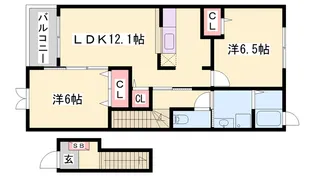 プレアデスB【2階】の間取り