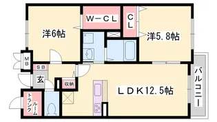 セイントサチ【2階】の間取り