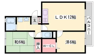 2LDKの間取り画像