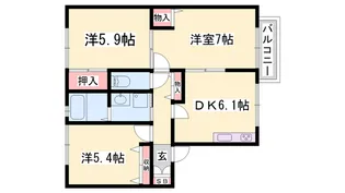 ディアス千尋【1階】の間取り