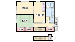 2LDKの間取り画像