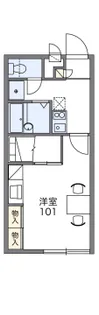 レオパレスユニコム弐番館【107号室】の間取り