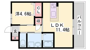 ソレイアード【2階】の間取り