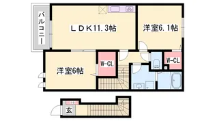 モンブラン ノール【2階】の間取り