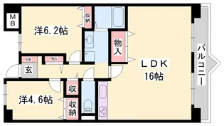 サニーガーデン【4階】の間取り