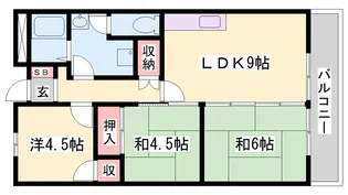 ヤナギマンション【4階】の間取り