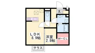 1LDKの間取り画像