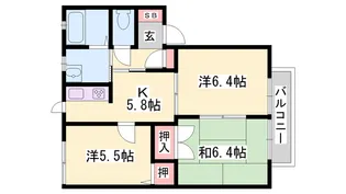 ディアス大塩【1階】の間取り
